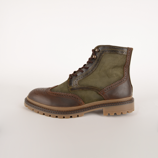 7302 BOTA MORO CAFÉ- NOBUCK VERDE