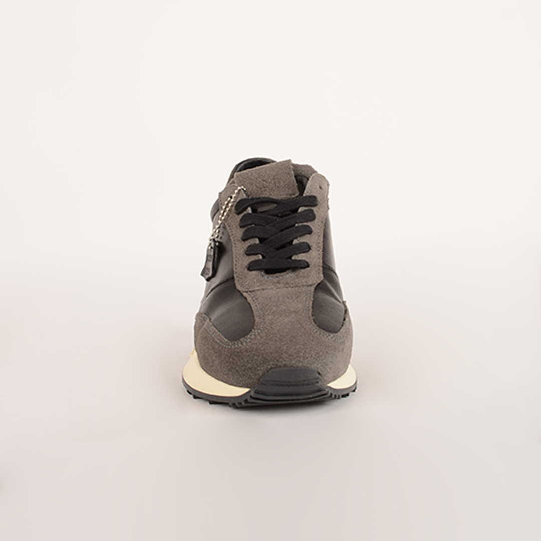 2103 GAMUZA GRIS VITELLO NEGRO