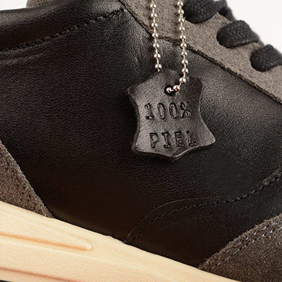 2103 GAMUZA GRIS VITELLO NEGRO