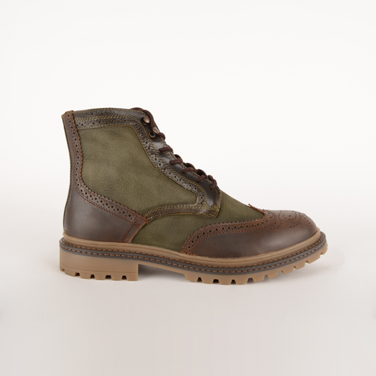 7302 BOTA MORO CAFÉ- NOBUCK VERDE