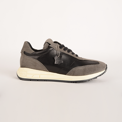 2103 GAMUZA GRIS VITELLO NEGRO