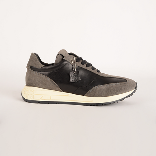 2103 GAMUZA GRIS VITELLO NEGRO